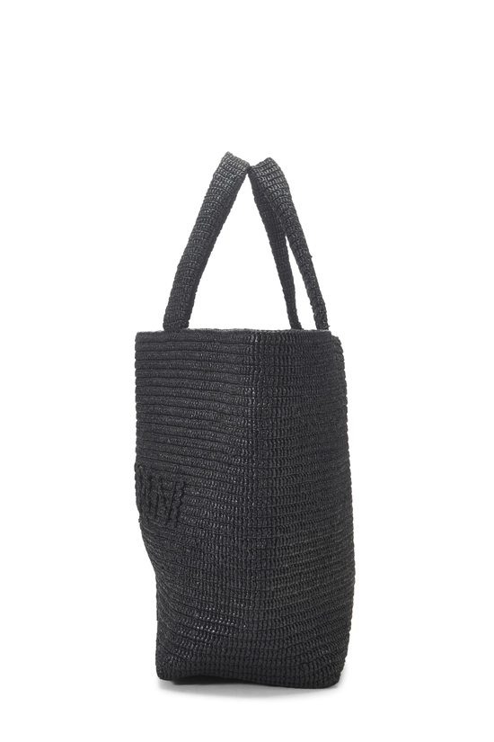 Black Raffia Logo Tote Large, , large image number 2