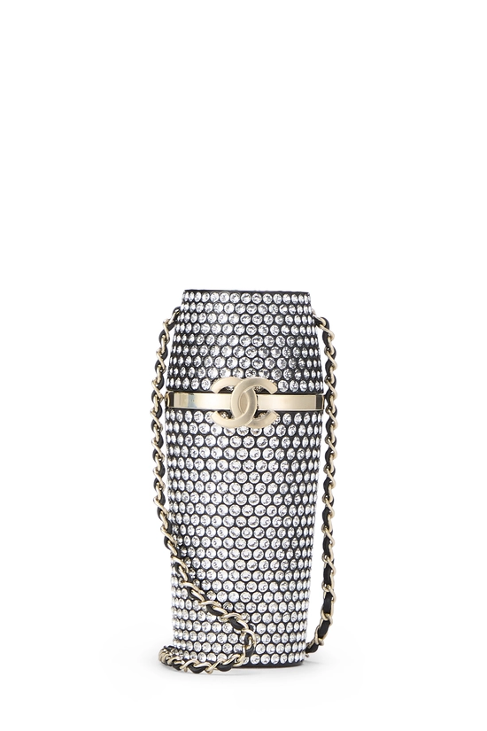 Gold Crystal Lipstick Case On Chain, , large image number 0