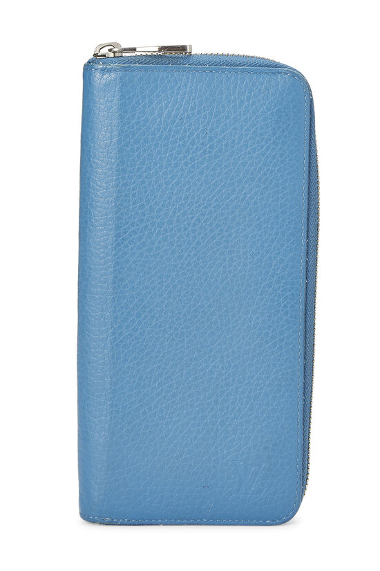 Blue Leather Zippy Vertical Wallet , , large image number 0