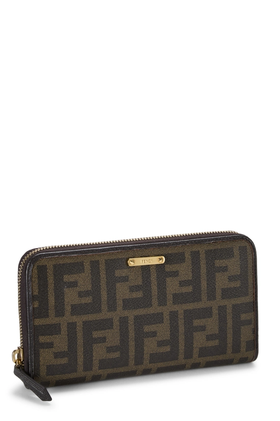Brown Zucca Coated Canvas Zip Wallet, , large image number 1