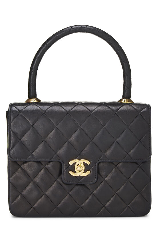 Black Quilted Lambskin Handbag Mini, , large image number 0