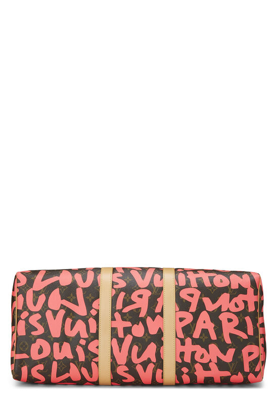 Stephen Sprouse x Louis Vuitton Pink Monogram Graffiti Keepall 50, , large image number 4