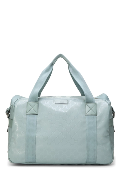 Gucci Blue GG Crystal Canvas Carry On Duffle Large
