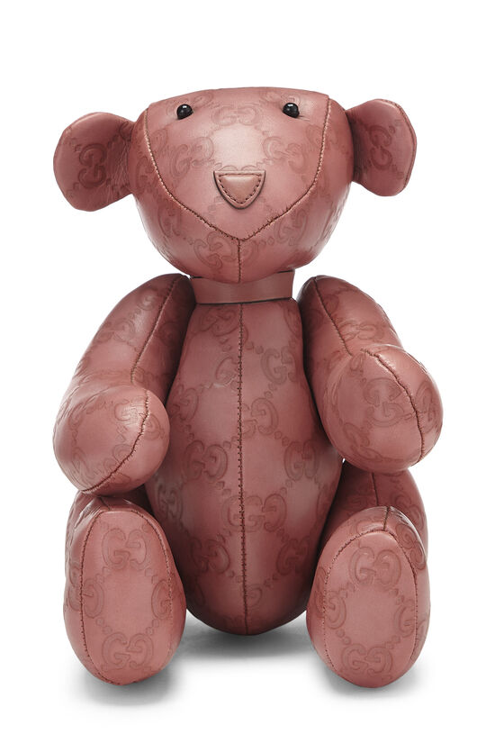 Pink Guccissima Leather Teddy Bear QFHHDF3GPB000