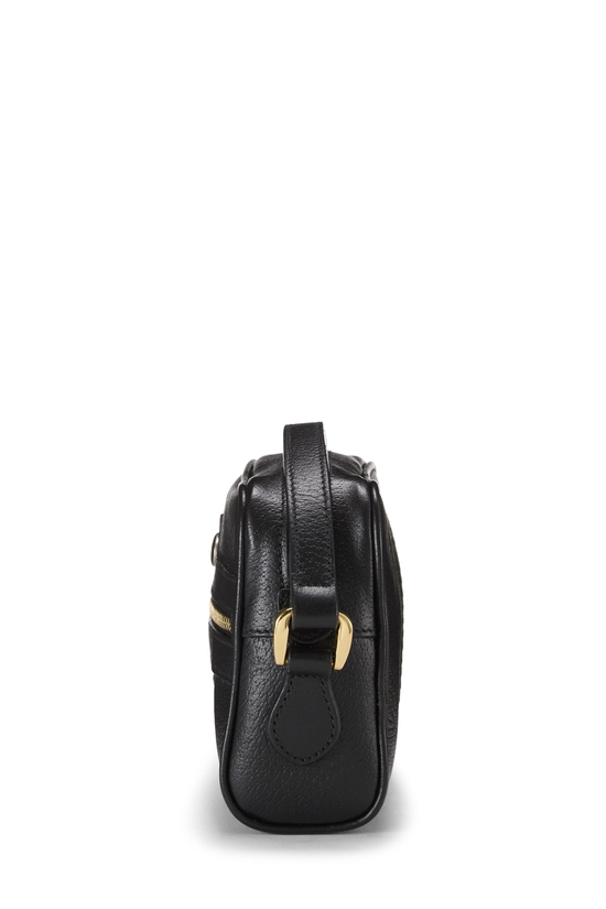Black Leather Web Ophidia Crossbody Mini, , large image number 2