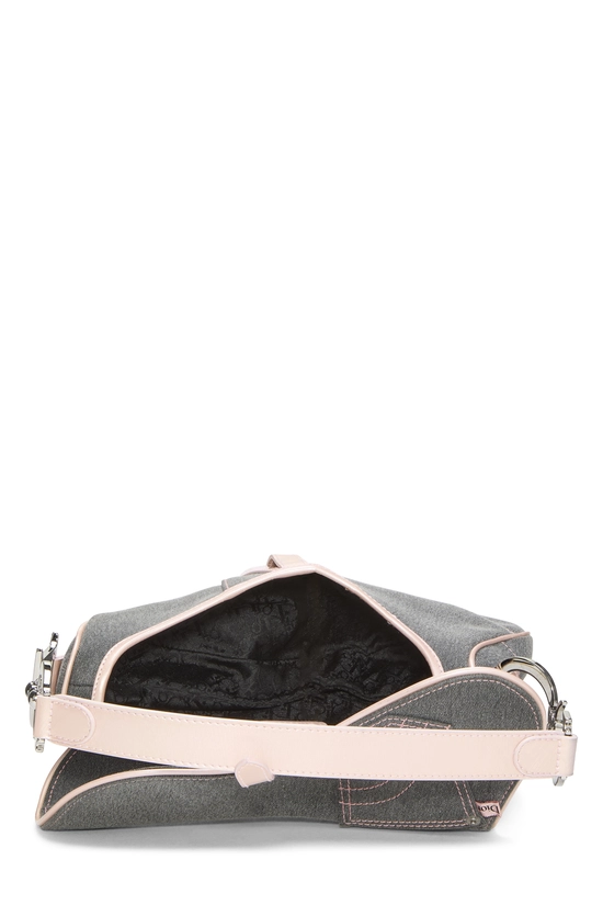Grey Denim Saddle Bag, , large image number 5