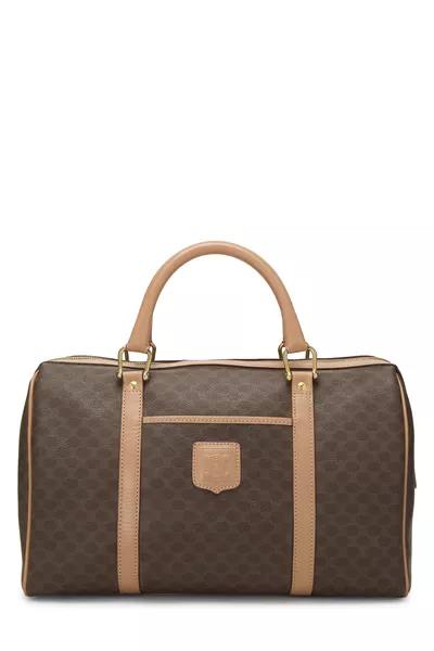 Brown Coated Canvas Macadam Boston