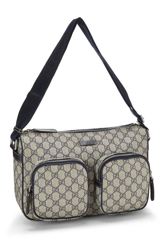 Gucci Messenger Bag GG Supreme Canvas Black/Grey in Canvas with