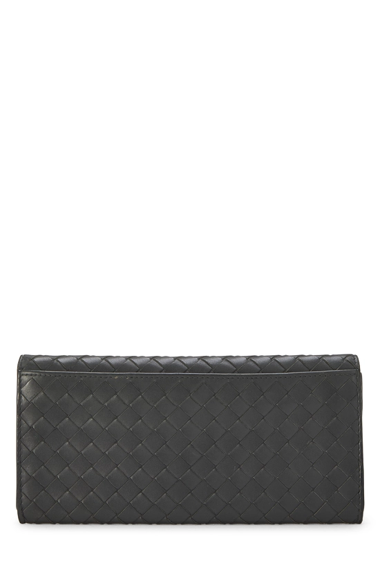 Grey Intrecciato Long Wallet, , large image number 2