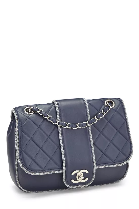 Navy Lambskin Elementary Chic Flap, , large image number 1