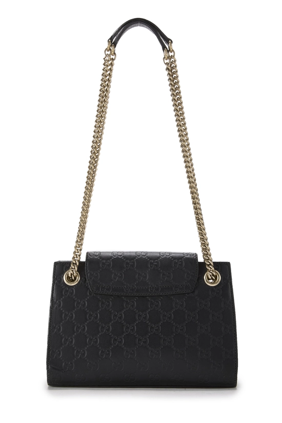 Black Guccissima Leather Emily Chain Shoulder Bag Small          , , large image number 3