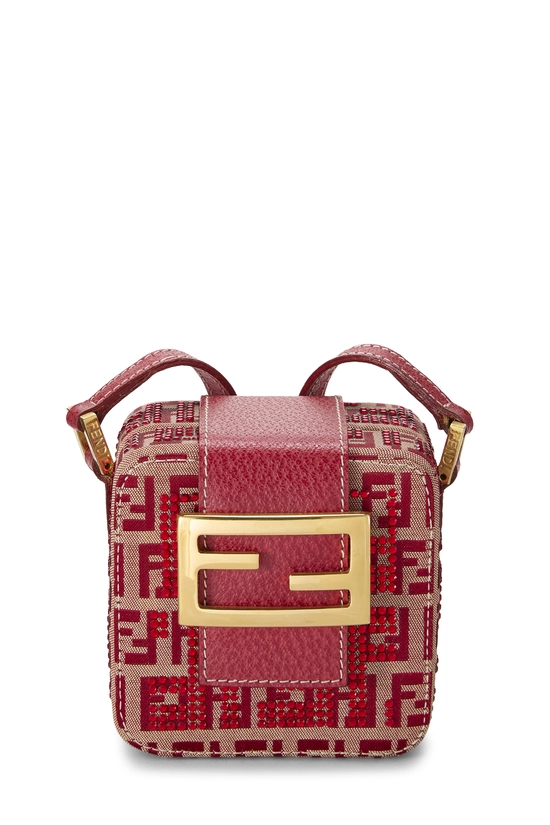 Red Crystal Embellished Cube Crossbody, , large image number 0