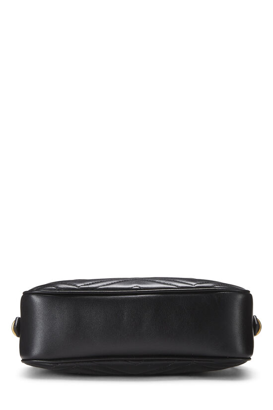 Black Leather GG Marmont Crossbody Bag, , large image number 4