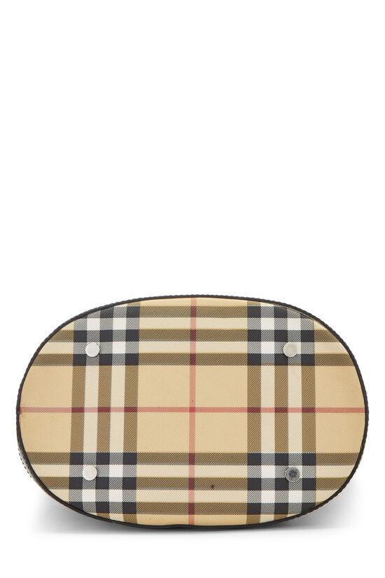 Burberry Small Check Zip Cosmetic Pouch Bag