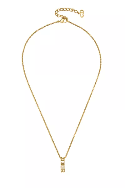 Gold & Faux Pearl Necklace