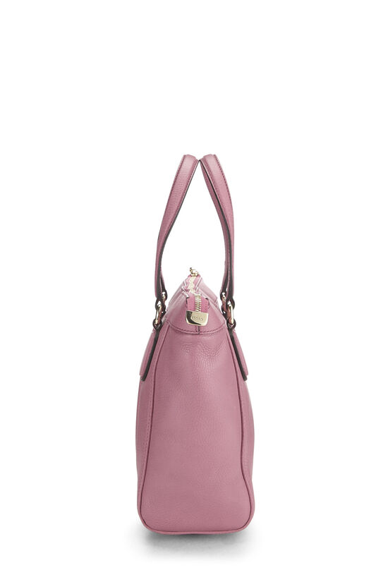 Pink Grained Leather Soho Zip Tote , , large image number 2