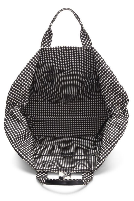 Black & White Gingham Canvas Weekender Large, , large image number 5