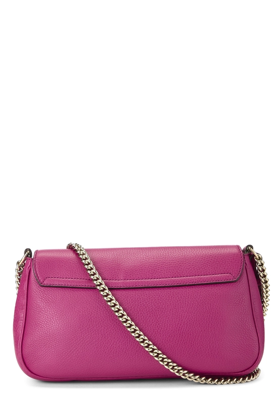 Pink Grained Leather Soho Flap Crossbody, , large image number 3