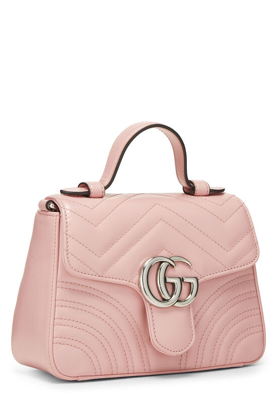 Pink Leather GG Marmont Top Handle Bag Mini, , large image number 1