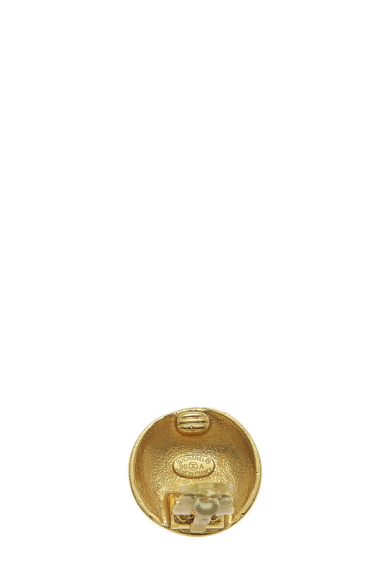 Chanel Gold Quilted 'CC' Pin Medium Q6J0NQ17D7072