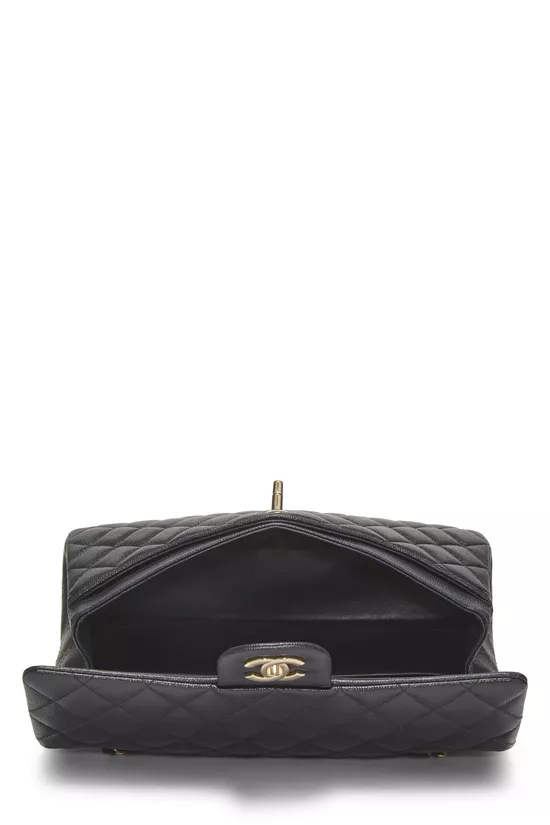 Navy Quilted Caviar Classic Double Flap Medium, , large image number 5