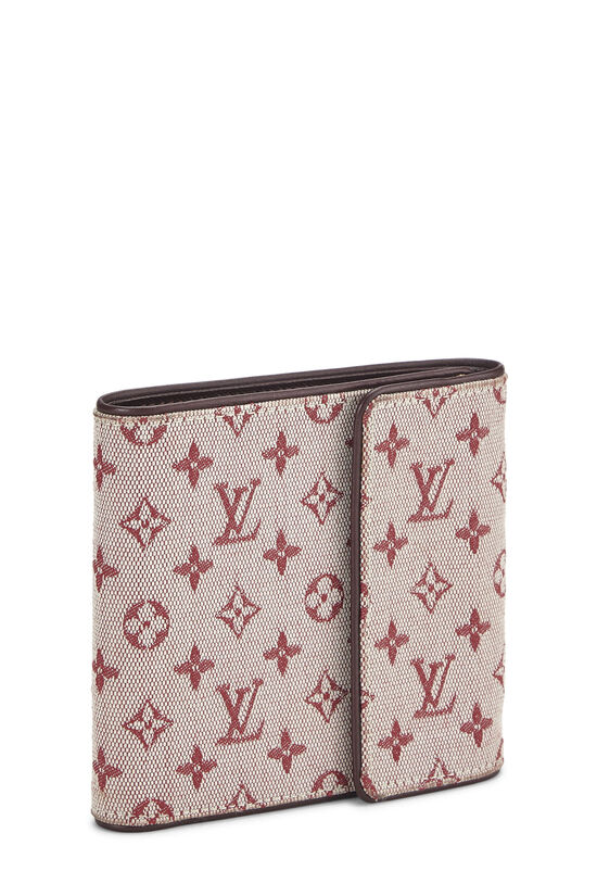 Louis Vuitton Red Monogram Mini Lin Porte Billets Cartes Credit  QJA0U11S1B000