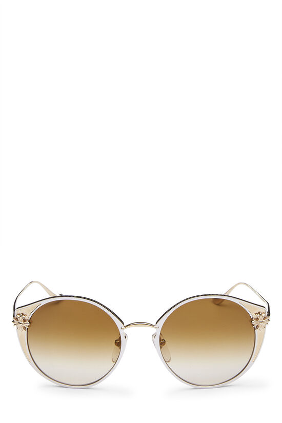 Gold Metal Vajazzle Sunglasses, , large image number 0