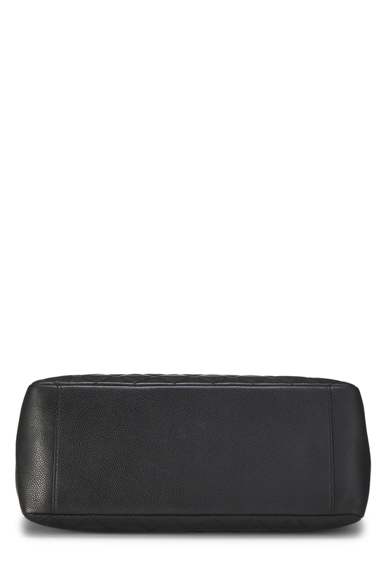 Black Quilted Caviar Grand Shopping Tote (GST), , large image number 4