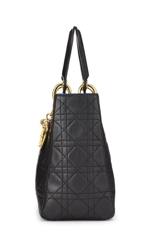 Black Cannage Quilted Lambskin Lady Dior Medium, , large image number 2