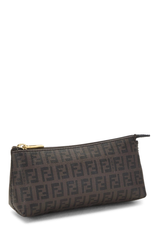 Brown Zucchino Coated Canvas Pouch, , large image number 1