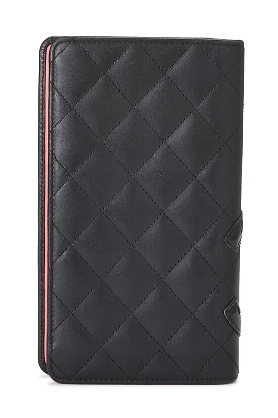 Black Quilted Calfskin Cambon Wallet, , large image number 2