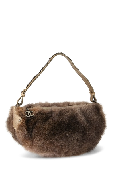 Brown Lapin Shoulder Bag, , large
