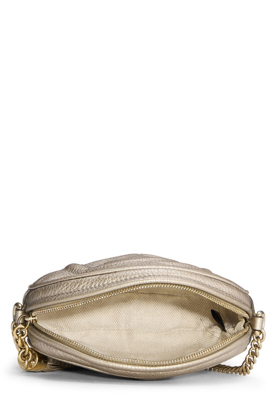 Gold Leather Soho Round Chain Crossbody Mini, , large image number 5