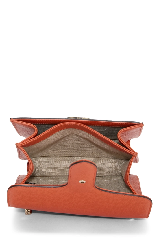 Orange Leather Interlocking Crossbody Small, , large image number 5
