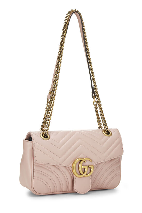 Pink Leather GG Marmont Shoulder Bag Small, , large image number 1