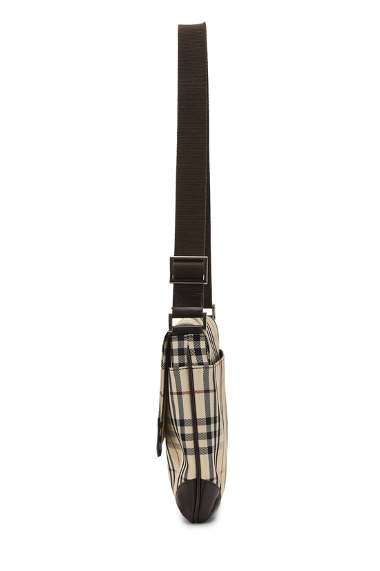 Brown Jacquard Check Flap Messenger Small, , large image number 2