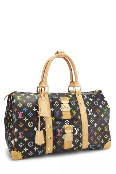 Takashi Murakami x Louis Vuitton Black Monogram Multicolore Keepall 45, , large
