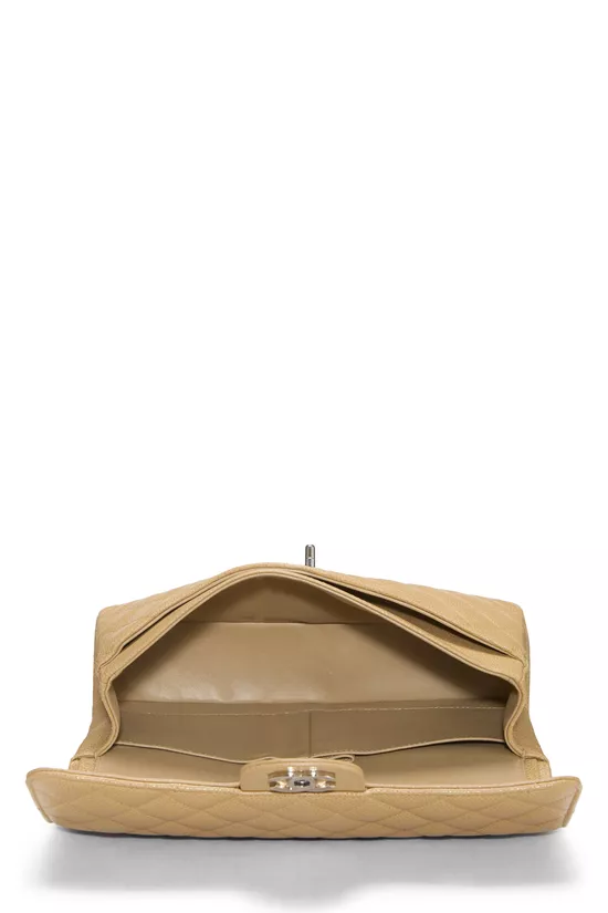 Beige Quilted Caviar Classic Double Flap Medium, , large image number 5