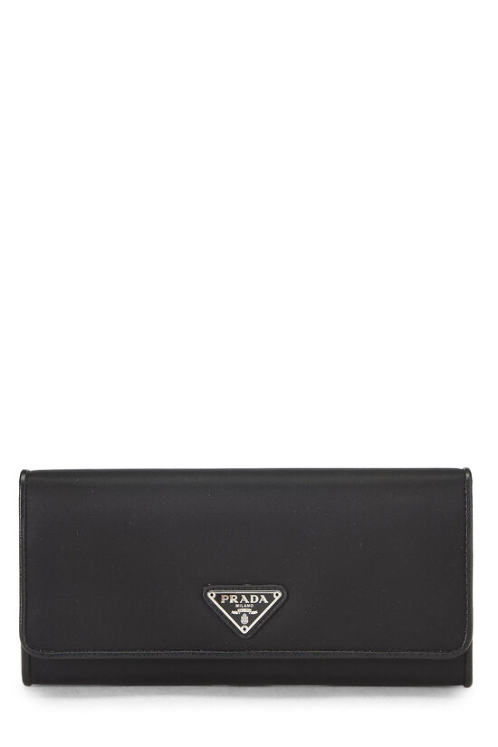 Black Nylon Continental Wallet, , large image number 0