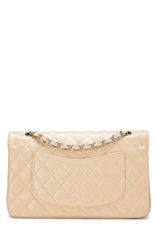 Beige Quilted Caviar Classic Double Flap Medium, , large image number 5