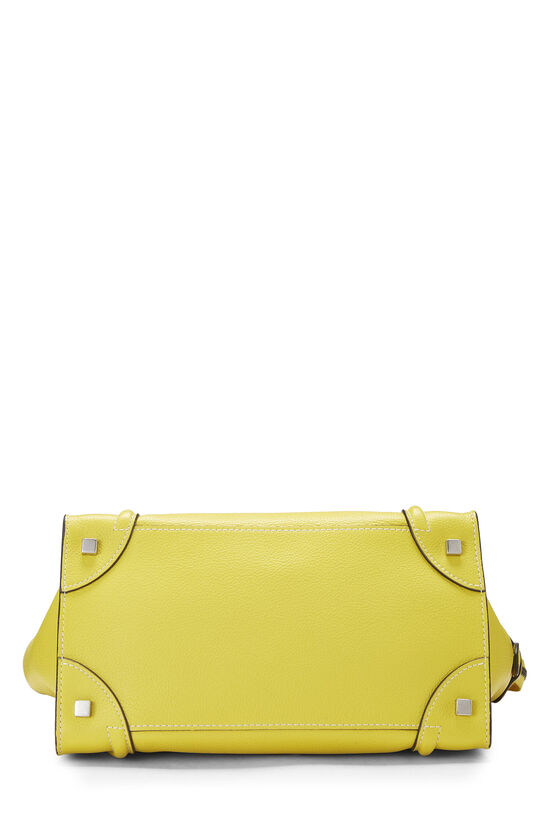 Yellow Drummed Calfskin Luggage Mini, , large image number 4