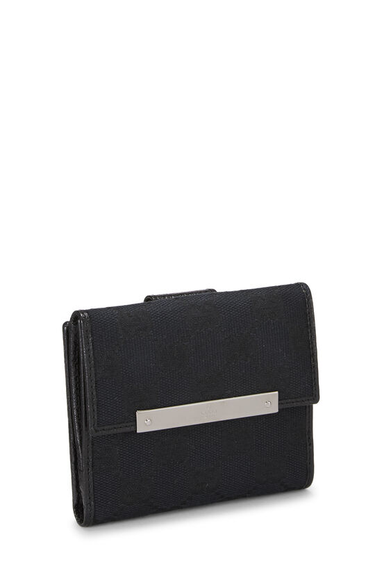Black GG Canvas French Wallet, , large image number 1