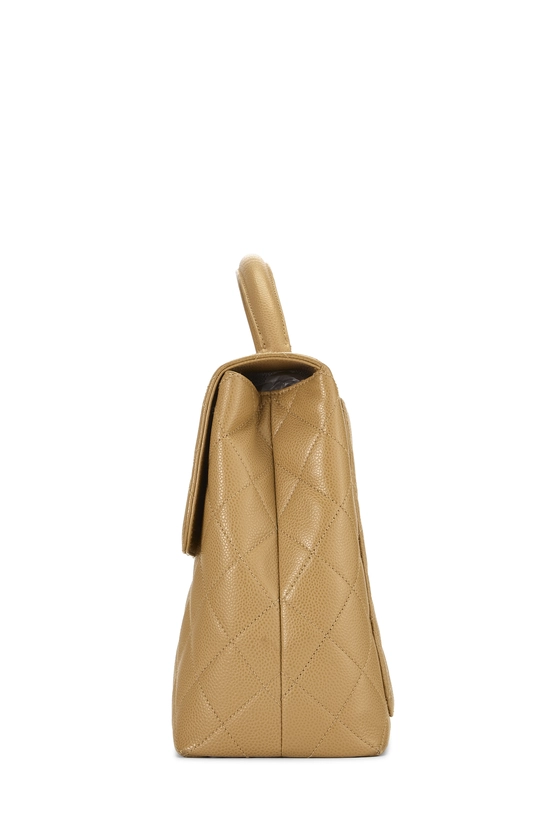 Beige Quilted Caviar Kelly, , large image number 2