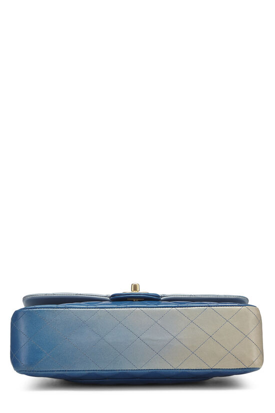 CHANEL NEW Ombre Blue Purple Lambskin Silver Small Mini Flap Shoulder Bag  For Sale at 1stDibs