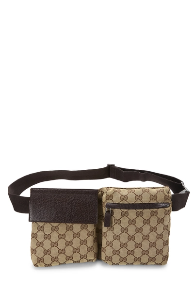 Gucci Original GG Canvas Double Pocket Waist Pouch