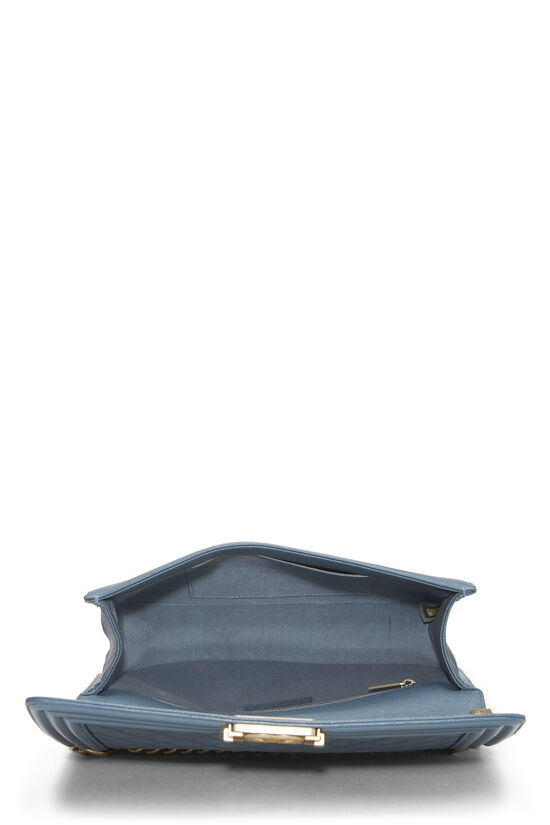 Blue Quilted Caviar Boy Bag Medium, , large image number 5