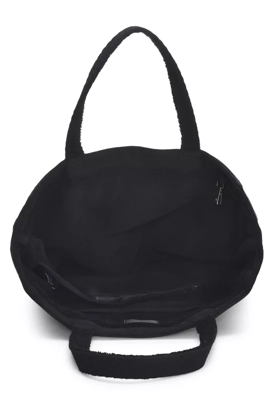 Black Terry Cloth 'CC' Beach Set, , large image number 5