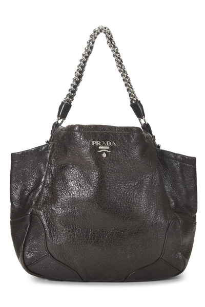 Black Metallic Chain Hobo