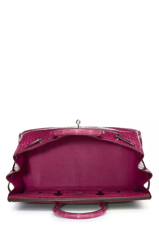 Fuchsia Pink Porosus Crocodile Birkin 35, , large image number 5