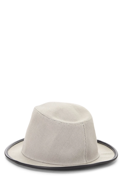 Grey Canvas Fedora 56, , large
